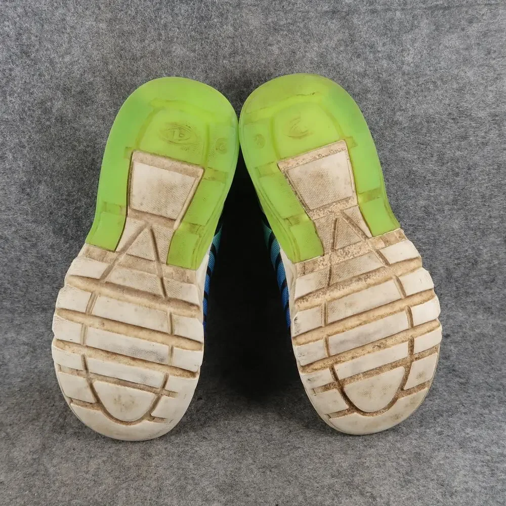 Athletic Works Shoes Kids 2 Sneakers Casual Easy On Blue Green Boys Play School